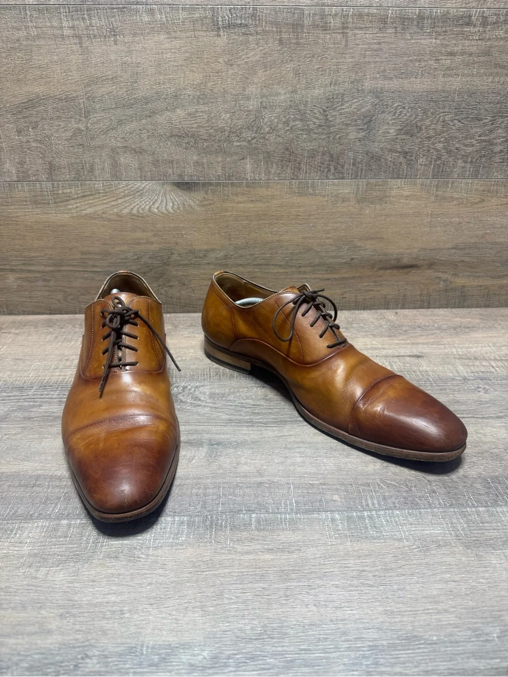 Magnanni Men's Leather Oxford Dress Shoes - Brown Size 13